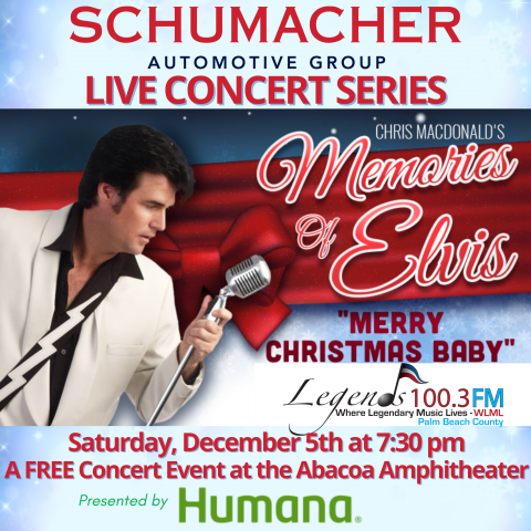 Chris MacDonald's Memories of Elvis Holiday Show Abacoa Amphitheatre December 5, 2020