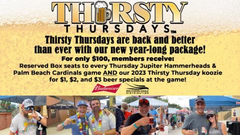 roger dean stadium abacoa thirsty thursday beer specials 