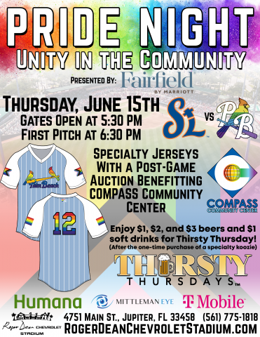 roger dean stadium pride night unity in the community compass community center