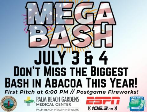 MEGA BASH ROGER DEAN STADIUM TOWN OF JUPITER FIREWORKS ABACOA