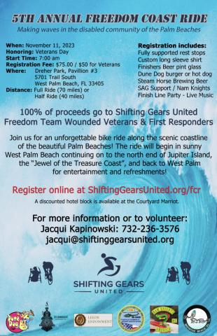 VETERANS DAY FREEDON COAST RIDE SHIFTING GEARS