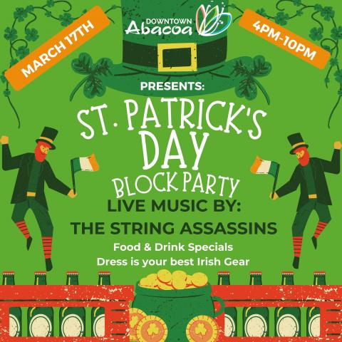 downtown abacoa st pattys day block party string assasins live music