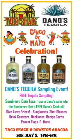 taco shack abaco downtown jupiter cinco de mayo party celebration food tequila sampling games prizes