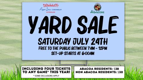 Abacoa Yard Sale July 24 2021 Roger Dean Chevrolet Stadium