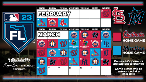 Roger Dean Chevrolet Stadium 2023 Spring Training Schedule