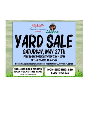abacoa yard sale register open to public yard sale roger dean stadium
