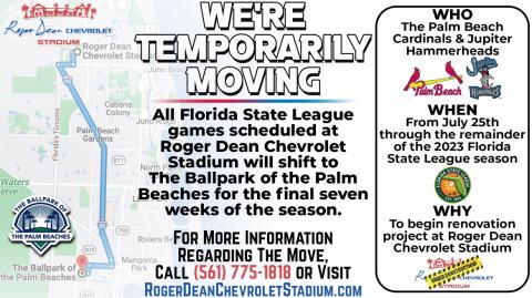roger dean stdium renovations closing moving ball park palm beaches