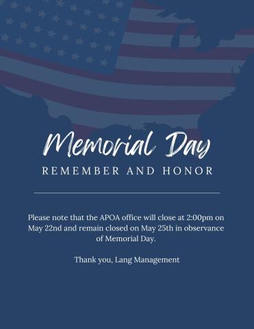 Memorial Day Flyer