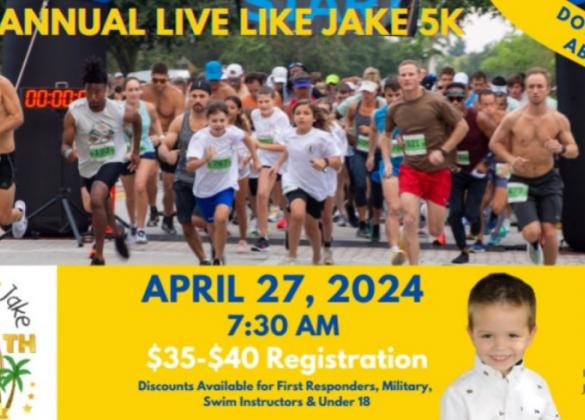 live like Jake run walk downtown abacoa amphitheater drowning prevention swim lessons